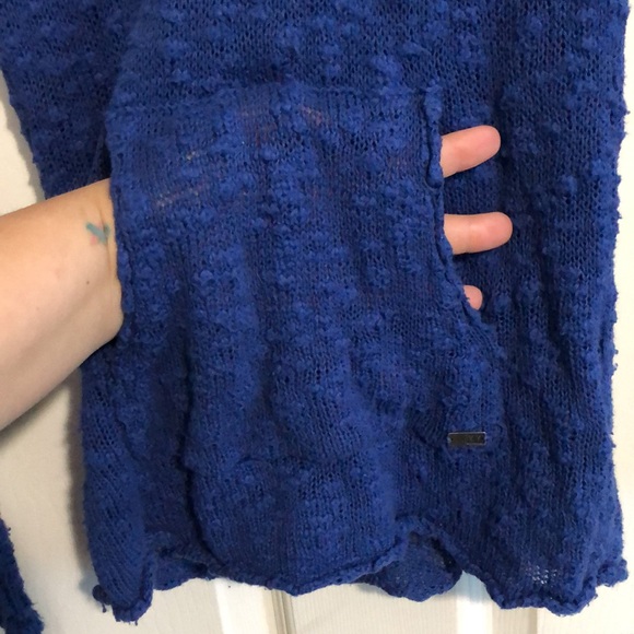 Roxy Blue Hooded Long Sleeve Shirt - Picture 4 of 4